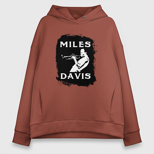 Женское худи оверсайз Tribute to Miles Davis / Кирпичный – фото 1