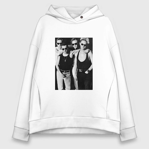 Женское худи оверсайз Depeche Mode World Violation Tour - Band Design / Белый – фото 1