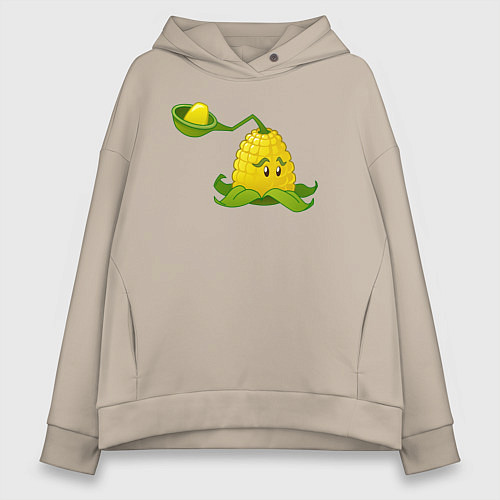 Женское худи оверсайз Зернопульта / Миндальный – фото 1