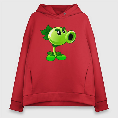 Женское худи оверсайз Повторитель горохострел / Красный – фото 1