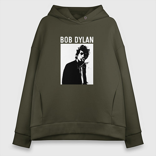 Женское худи оверсайз Tribute to Bob Dylan / Хаки – фото 1