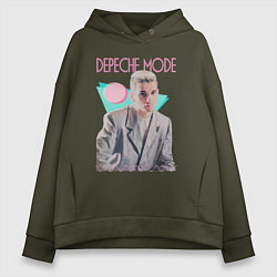 Толстовка оверсайз женская Depeche Mode 80s Dave, цвет: хаки