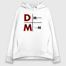 Толстовка оверсайз женская Depeche Mode - Memento Mori Logo, цвет: белый