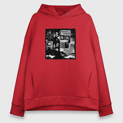 Женское худи оверсайз Depeche Mode - 101 Pasadena / Красный – фото 1