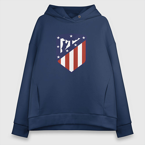 Женское худи оверсайз Atletico Madrid FC / Тёмно-синий – фото 1