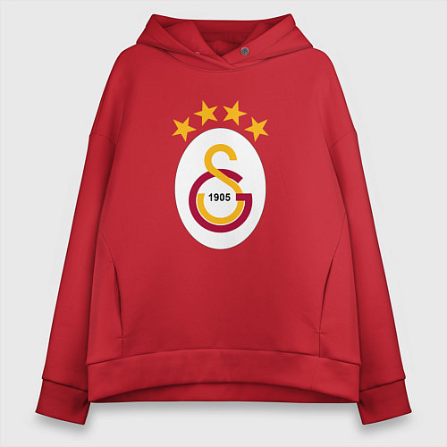 Женское худи оверсайз Galatasaray fc sport / Красный – фото 1