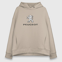 Толстовка оверсайз женская Peugeot sport auto, цвет: миндальный