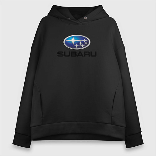 Женское худи оверсайз Subaru sport auto / Черный – фото 1