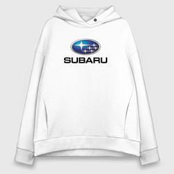Толстовка оверсайз женская Subaru sport auto, цвет: белый