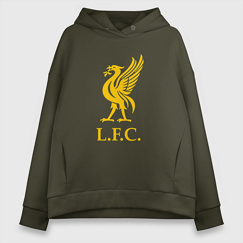 Женское худи оверсайз Liverpool sport fc / Хаки – фото 1