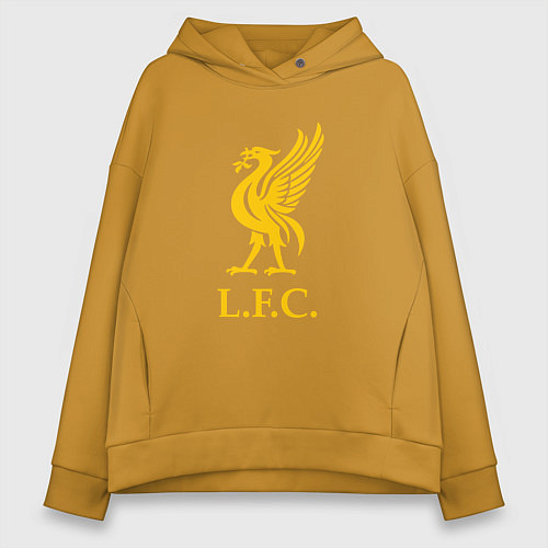 Женское худи оверсайз Liverpool sport fc / Горчичный – фото 1