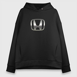 Толстовка оверсайз женская Honda sport auto silver, цвет: черный