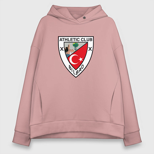 Женское худи оверсайз Атлетик Б / Пыльно-розовый – фото 1