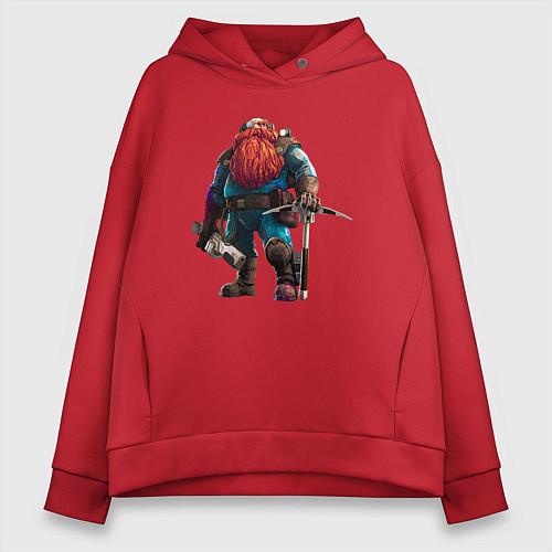 Женское худи оверсайз Deep Rock Galactic / Красный – фото 1