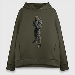Толстовка оверсайз женская Мастер Чиф, цвет: хаки