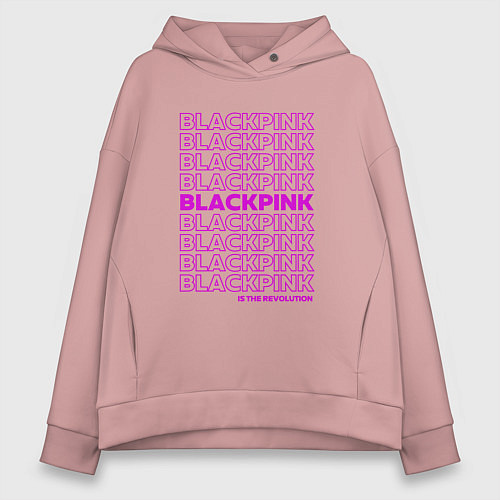 Женское худи оверсайз Blackpink kpop - музыкальная группа из Кореи / Пыльно-розовый – фото 1