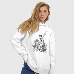 Толстовка оверсайз женская Берсерк манга и аниме, цвет: белый — фото 2