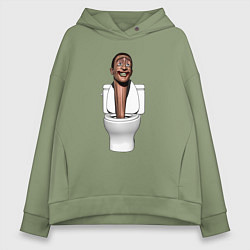 Женское худи оверсайз Skibidi toilet туалет
