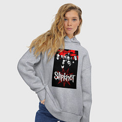 Толстовка оверсайз женская Slipknot - all, цвет: меланж — фото 2
