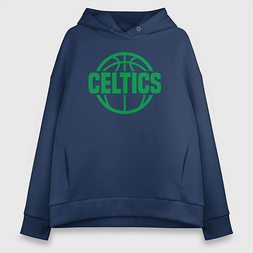 Женское худи оверсайз Celtics ball / Тёмно-синий – фото 1