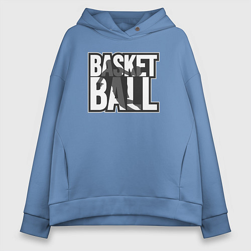 Женское худи оверсайз Basketball play / Мягкое небо – фото 1