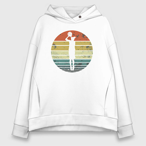 Женское худи оверсайз Basketball girl / Белый – фото 1