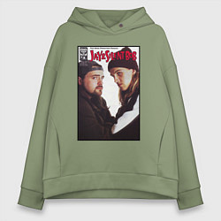 Толстовка оверсайз женская Jay and Silent Bob, цвет: авокадо