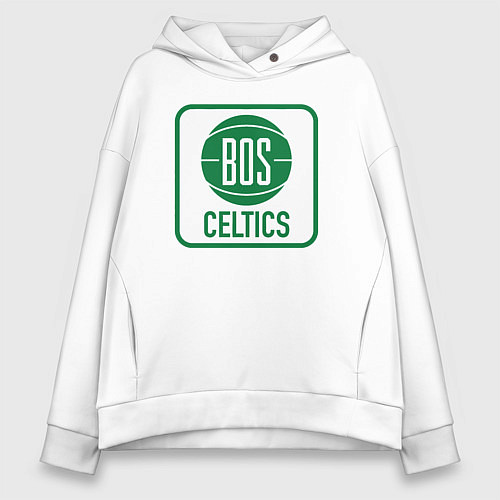 Женское худи оверсайз Bos Celtics / Белый – фото 1