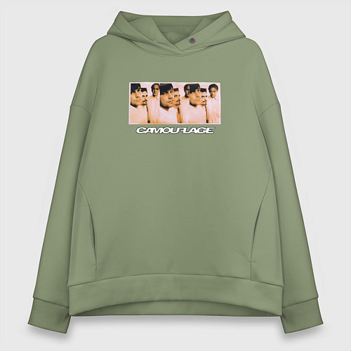 Женское худи оверсайз Camouflage - Sensor single / Авокадо – фото 1