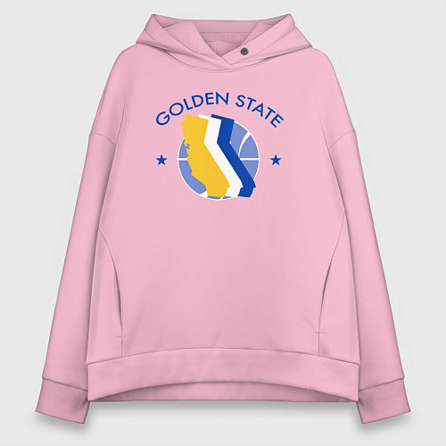 Женское худи оверсайз Golden State stars / Светло-розовый – фото 1