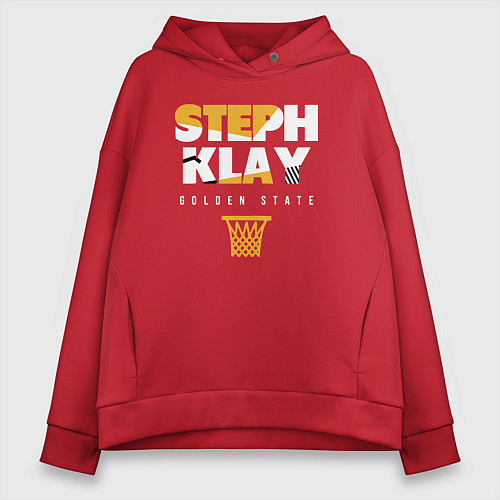 Женское худи оверсайз Steph and Klay / Красный – фото 1