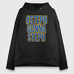 Толстовка оверсайз женская Steph gonna Steph, цвет: черный