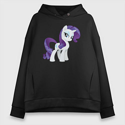 Толстовка оверсайз женская Рарити из My Little Pony в кино, цвет: черный