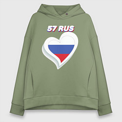 Толстовка оверсайз женская 57 регион Орловская область, цвет: авокадо