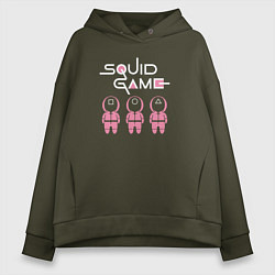 Толстовка оверсайз женская The Squid Game - Guardians, цвет: хаки