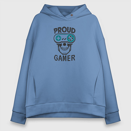 Женское худи оверсайз Proud Gamer / Мягкое небо – фото 1