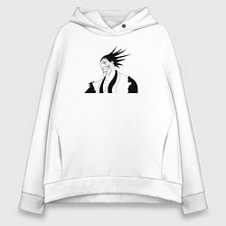 Женское худи оверсайз Кенпачи Зараки из аниме Блич