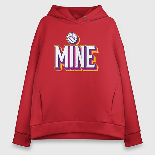 Женское худи оверсайз Mine volley / Красный – фото 1