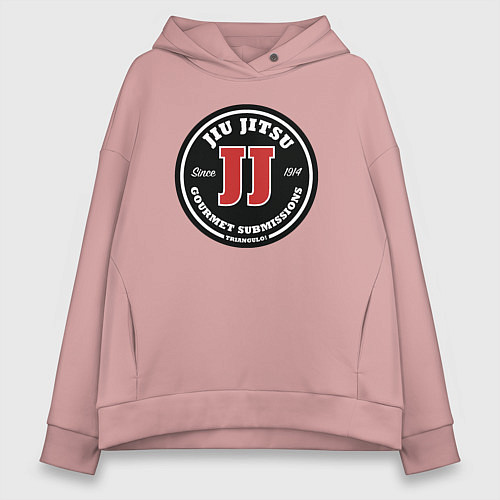 Женское худи оверсайз Гурман джиу-джитсу / Пыльно-розовый – фото 1