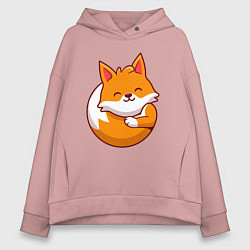 Женское худи оверсайз Orange fox