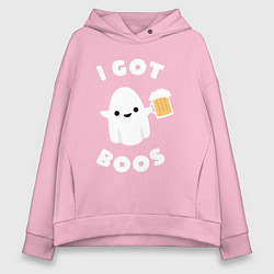 Толстовка оверсайз женская I got boos, цвет: светло-розовый