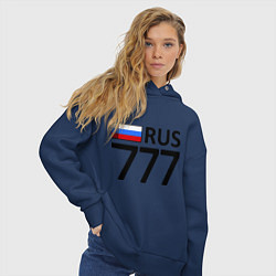 Толстовка оверсайз женская RUS 777, цвет: тёмно-синий — фото 2