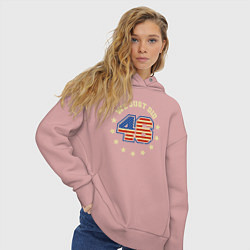 Толстовка оверсайз женская USA 46, цвет: пыльно-розовый — фото 2