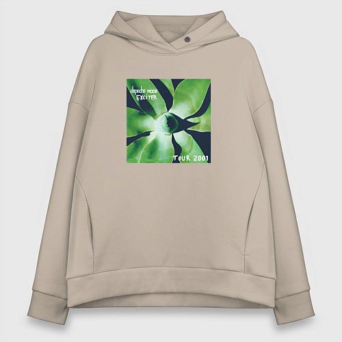 Женское худи оверсайз Depeche Mode - Exciter tour 2021 / Миндальный – фото 1