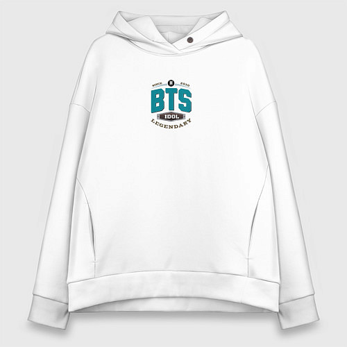 Женское худи оверсайз BTS legendary / Белый – фото 1