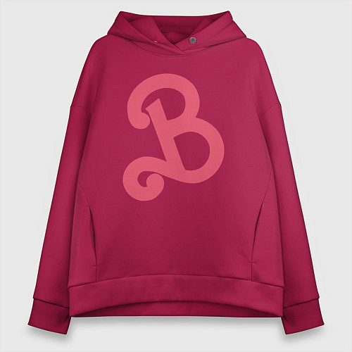 Женское худи оверсайз Это Барби / Маджента – фото 1
