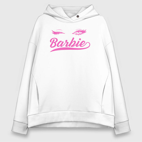 Женское худи оверсайз Barbie blink / Белый – фото 1