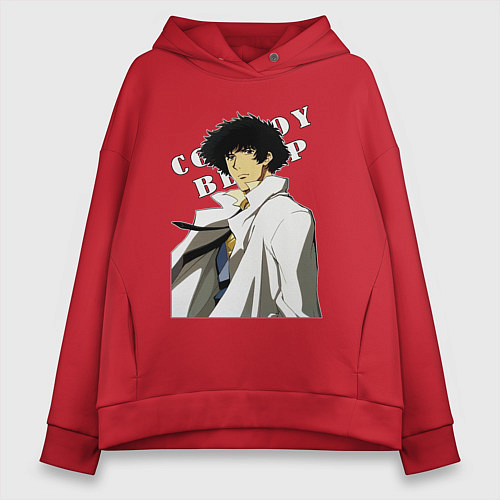 Женское худи оверсайз Spike из аниме cowboy bebop / Красный – фото 1