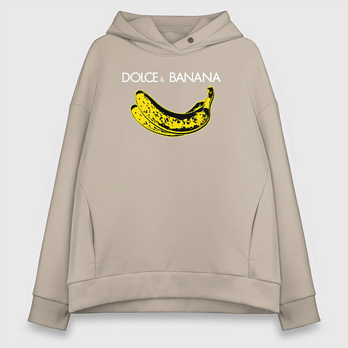 Женское худи оверсайз Dolce Banana / Миндальный – фото 1