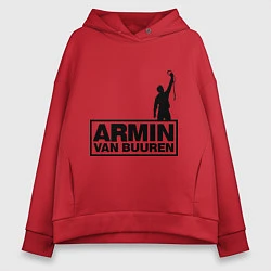 Толстовка оверсайз женская Armin van buuren, цвет: красный